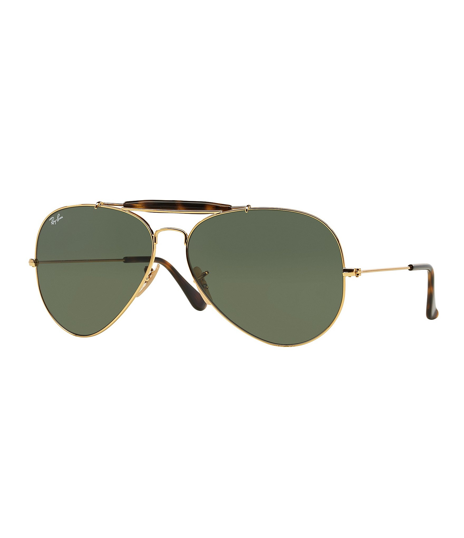 Ray-ban Icon Outdoorsman Ii Double Bridge Aviator Sunglasses in Green for Men | Lyst